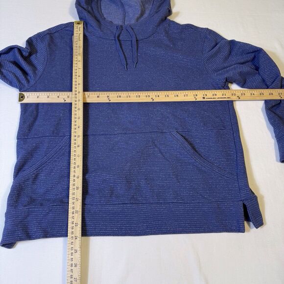 Champion Womens Pullover Funnel Hoodie Blue Heather Front Pocket XL French Terry - Picture 4 of 9